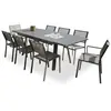 DCB GARDEN Ensemble repas de jardin 8 places en aluminium gris anthracite - STOCKHOLM