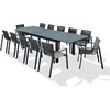 DCB GARDEN Ensemble repas de jardin 12 places en aluminium gris anthracite