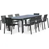 DCB GARDEN Ensemble repas de jardin 8 places en aluminium anthracite
