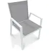 Floride - Fauteuil de jardin empilable en aluminium blanc Dcb Garden