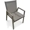 DCB GARDEN Fauteuil de jardin empilable en aluminium quartz