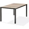 Table de Jardin Imitation Bois Boston 150cm Gris Anthracite