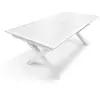 DCB GARDEN Table de jardin en aluminium blanc