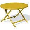 CITY GARDEN Table de jardin pliante MARIUS (diam. 110 cm) en aluminium - MOUTARDE