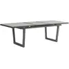 Table de jardin 10 places en aluminium anthracite et plateau céramique