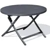 CITY GARDEN Table de jardin pliante MARIUS (diam. 110 cm) en aluminium - GRIS ANTHRACITE