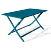 CITY GARDEN Table de jardin pliante MARIUS (140x80 cm) en aluminium - BLEU CANARD