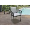 Pilat - Fauteuil en aluminium et corde gris anthracite - paris garden