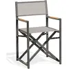 Fauteuil de jardin pliant HONFLEUR gris anthracite DCB GARDEN