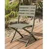 CITY GARDEN Chaise de jardin pliante en aluminium vert kaki