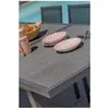 DcbGarden Table de jardin en aluminium anthracite avec plateau céramique gris
