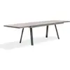 DCB GARDEN Table de jardin - 10/12 places - Aluminium/céramique - Gris - STOCKHOLM  