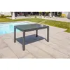 Table de jardin 10 places en aluminium anthracite et plateau verre