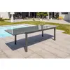 DCB GARDEN Table de jardin TOLEDE (200/300x100 cm) en aluminium et plateau verre avec rallonge intégrée - GRIS ANTHRACITE