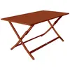 dcb garden Table de jardin pliante en aluminium terracotta