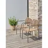 Lot de 2 fauteuils de jardin en corde et acier gris anthracite