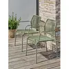 Lot composé de 2 fauteuils de jardin en corde et acier vert olive