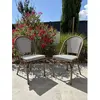 Lot de 2 fauteuils de jardin empilables en aluminium