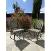 Lot de 2 fauteuils de jardin empilables en aluminium