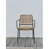 Fauteuil de jardin empilable en corde et acier gris anthracite