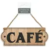 Retro SUD TRADING Plaque à suspendre café - argeur 19 cm - Hauteur 7.5 cm