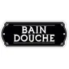 STC Plaque porte métal Bain douche