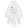 voile future mariée polyester evjf or rose adulte - sud trading cd6361