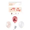 Kit 40 Ballons pour Arche Baby Girl - Blanc/ Rose/ Or Rose