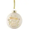 Décorations de noël Enesco  Décoration de sapin à suspendre blanche joyeux noël