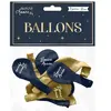 Ballons "Bonne Année" Bleu Marine / Or 30cm - Lot de 8