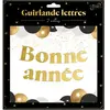        GUIRLANDE LETTRES CARTON BONNE ANNÉE 2M NOIR OR