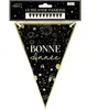 Non communiqué guirlande à fanions triangles bonne année 3m noir - générique cd8536