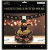 PRÉSENTOIR PETITS FOURS BONNE ANNÉE  Noir