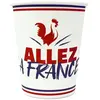 SUD TRADING 6 GOBELETS CARTON COCORICO FRANCE SUPPORTER 8.8CM