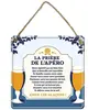 Plaque métal PRIERE DE L'APERO 20x20cm