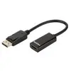DLH - Câble adaptateur - DisplayPort pour HDMI - 23 cm - noir