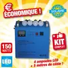 CHALET & JARDIN station d'energie solaire shs1265  onduleur hybride + panneau 150w (4 ampoules led fournies)