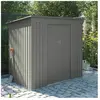 Abri de jardin métal LMJ - M - Gris - Traditionnel - 201x121x190cm