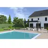 OMBREA Pergola bioclimatique autoportante anthracite - 300 x 400 x H. 258 cm