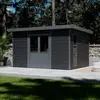 BARAC Abri de jardin en bois composite Onyx 43 12m²