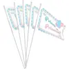10 DRAPEAUX AVEC TIGE - PRINCE OU PRINCESSE - 9.2x16cm
