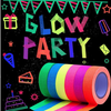 6 Rubans adhésifs fluo UV réactifs lumière noire   1,5 cm x 5 m