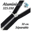 Fermeture éclair séparable aluminium N°5 (30 cm) : l alliée légère pou...