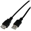 Rallonge MCL USB-A vers USB-A femelle USB 2.0 - 5 m - Noir