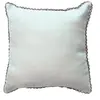 Paris Prix Housse de coussin +encart 40 x 40 cm coton uni+dentelle femina Bleu