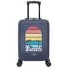 AERIAL Valise cabine - Aérial - Valise trolley "Beach Paradise" - 55 x 35 x 20 cm - Bleu marine