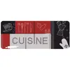ID Mat Decor Cuisine Rouge Noir, Fibres Synthétiques Gris, 50 x 120