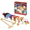 Juratoys Jeu de croquet en bois massif - JANOD - Animaux de la Forêt - Dès 3 Ans