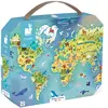 Janod Puzzle Voyage autour du Monde 100 pièces pour Enfants - Neuf