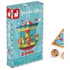 Juratoys Janod - Jeu de l'Oie Carrousel - Jeu de Société - Figurines en Bois - Dès 4 Ans, J02743, Bleu